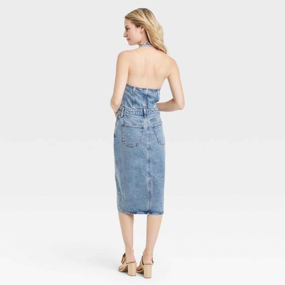 Women's Denim Midi Dress - Universal Thread™ Medium Wash